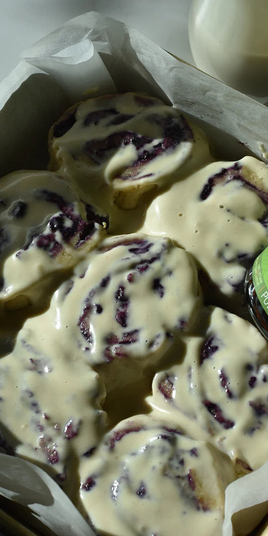 Lemon Blueberry Spirulina Superfood Rolls